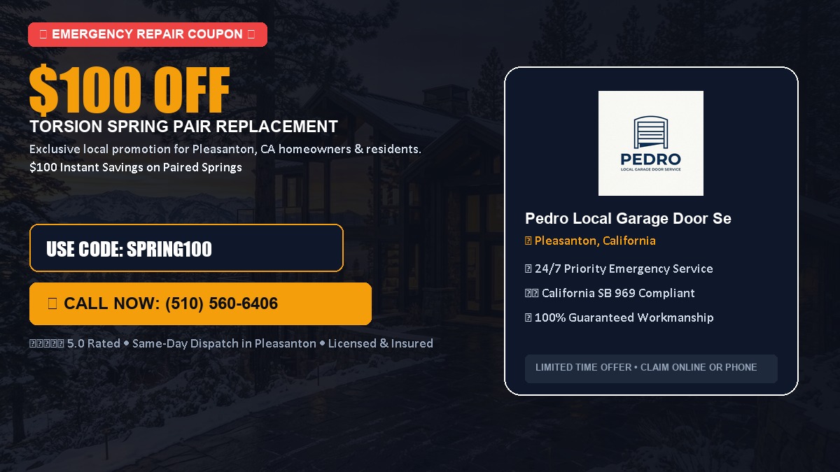 $100 OFF Heavy-Duty Torsion Spring Pair Replacement in Pleasanton, CA