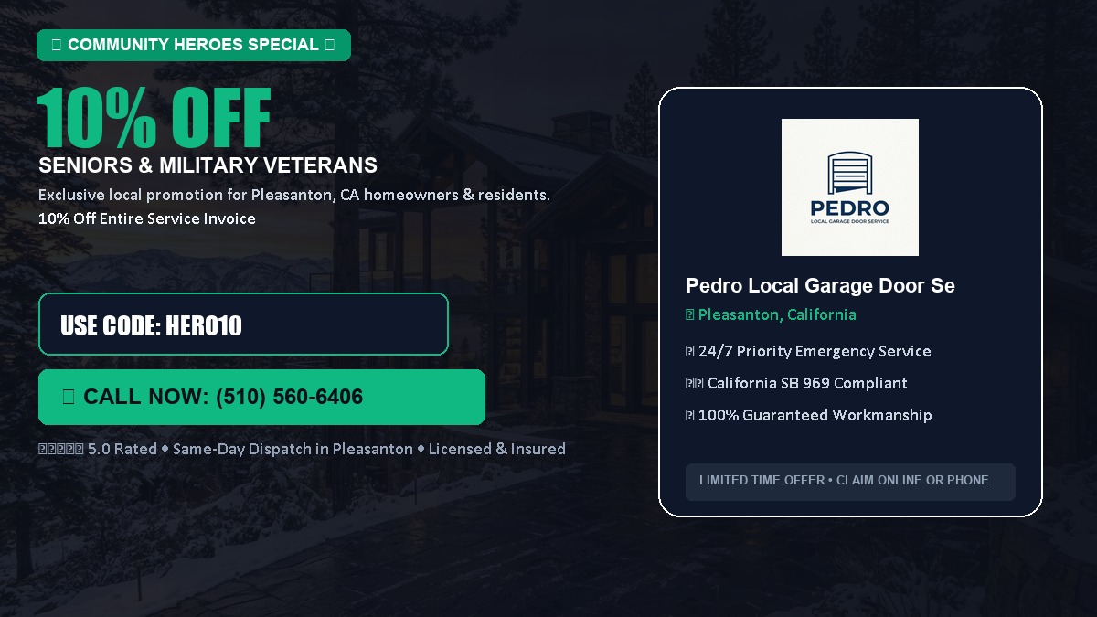 10% OFF Senior Citizens (65+) & Military / Veteran Community Discount in Pleasanton, CA